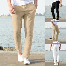 Load image into Gallery viewer, Men Casual Work Cotton Long Pants